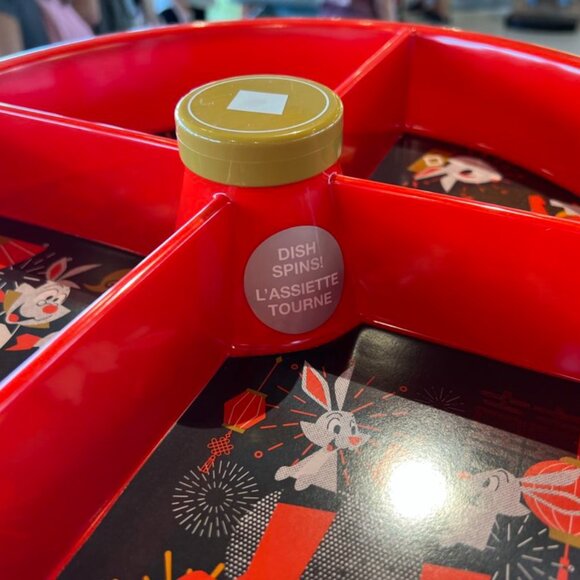 Disney Lunar New Year Lazy Susan Sectional Serving Dish Rotating Spinning Tray - Picture 3 of 4